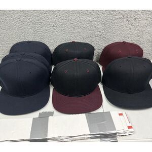 Vintage‎ New Era Fitted Size 6 3/4 Blank Pro Model Hat USA Baseball Cap Lot of 7